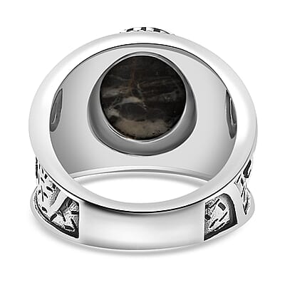 D'Joy Artisan Crafted White Buffalo 5.00 ctw Spirit of the Sands Ring in Sterling Silver (Size 10.0)