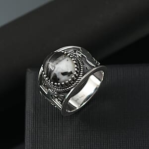 D'Joy Artisan Crafted White Buffalo 6.00 ctw Spirit of the Sands Ring in Sterling Silver (Size 9.0) 