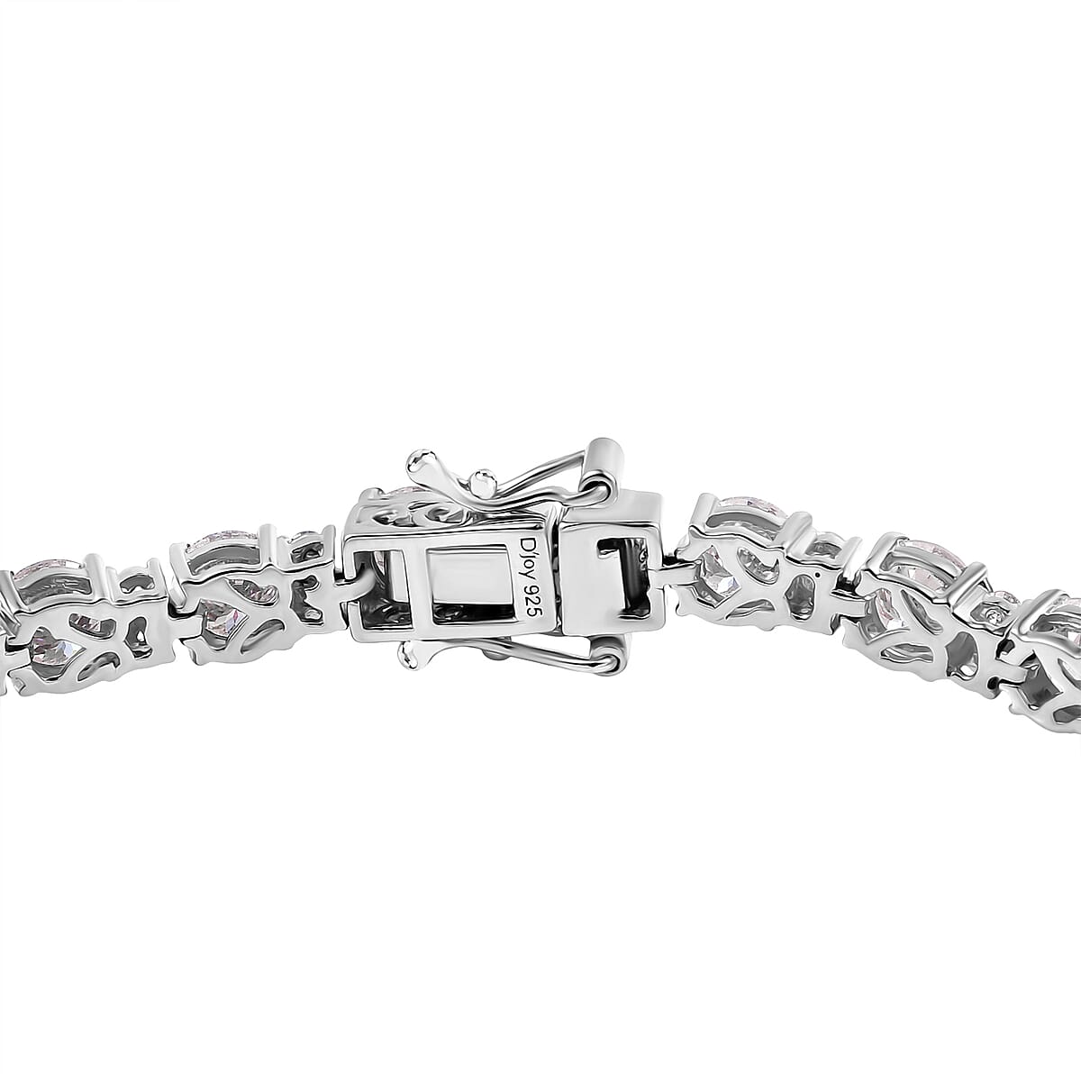 D&rsquo;Joy Moissanite 12.80 ctw Bracelet in Rhodium Over Sterling Silver (7.50 In) image number 3