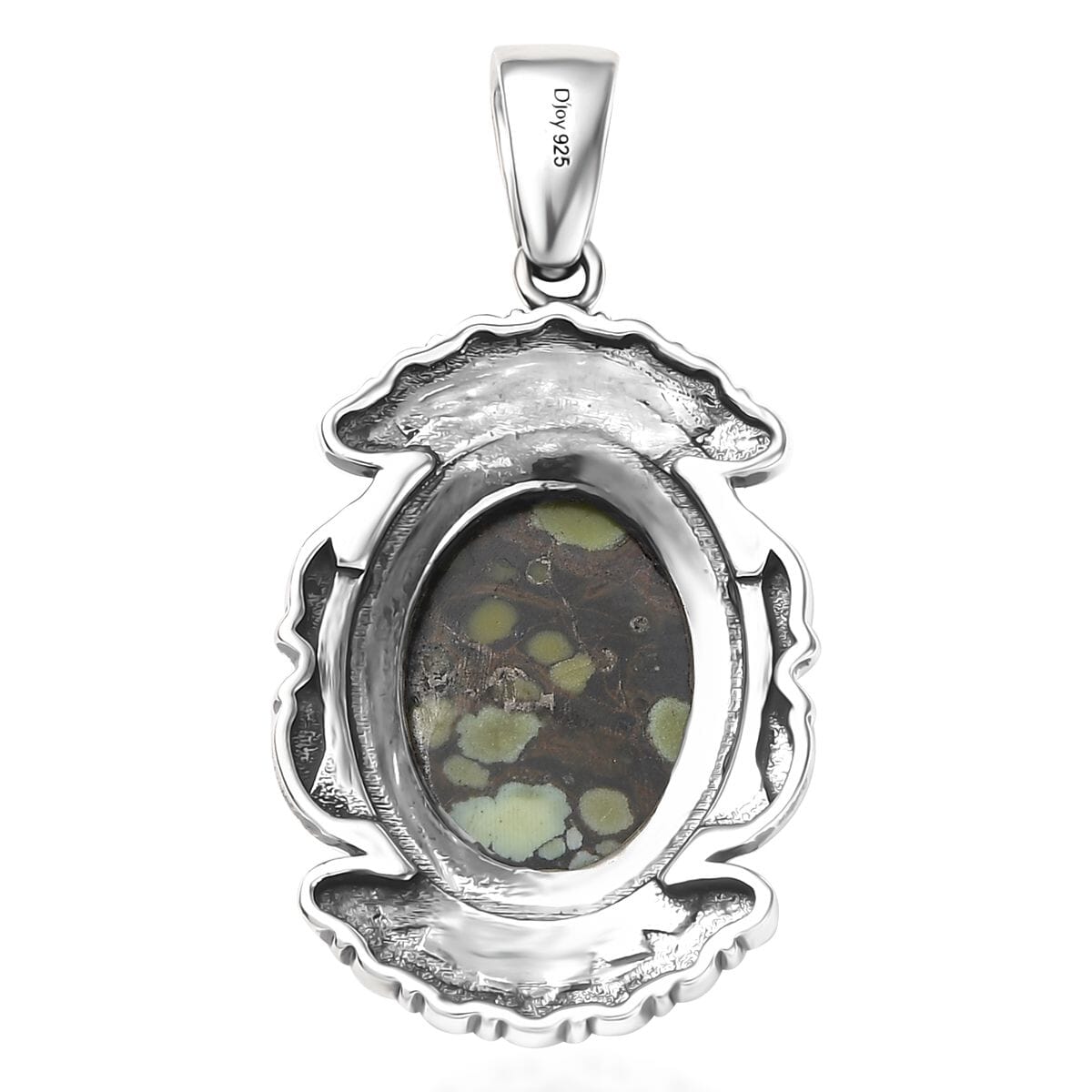 D’Joy Artisan Crafted Whispering Web Turquoise 8.60 ctw Eagle Wings Pendant in Sterling Silver  image number 4