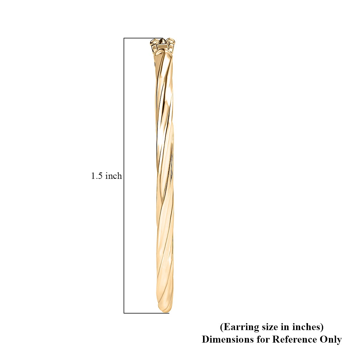 Lustrous Loop Hoop Earrings in 10K Yellow Gold 1.85 Grams image number 4