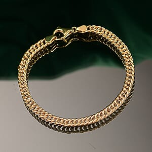 Luxoro Classic Curb Forever Chain Bracelet in 10K Yellow Gold (7.25 In) 4.10 Grams
