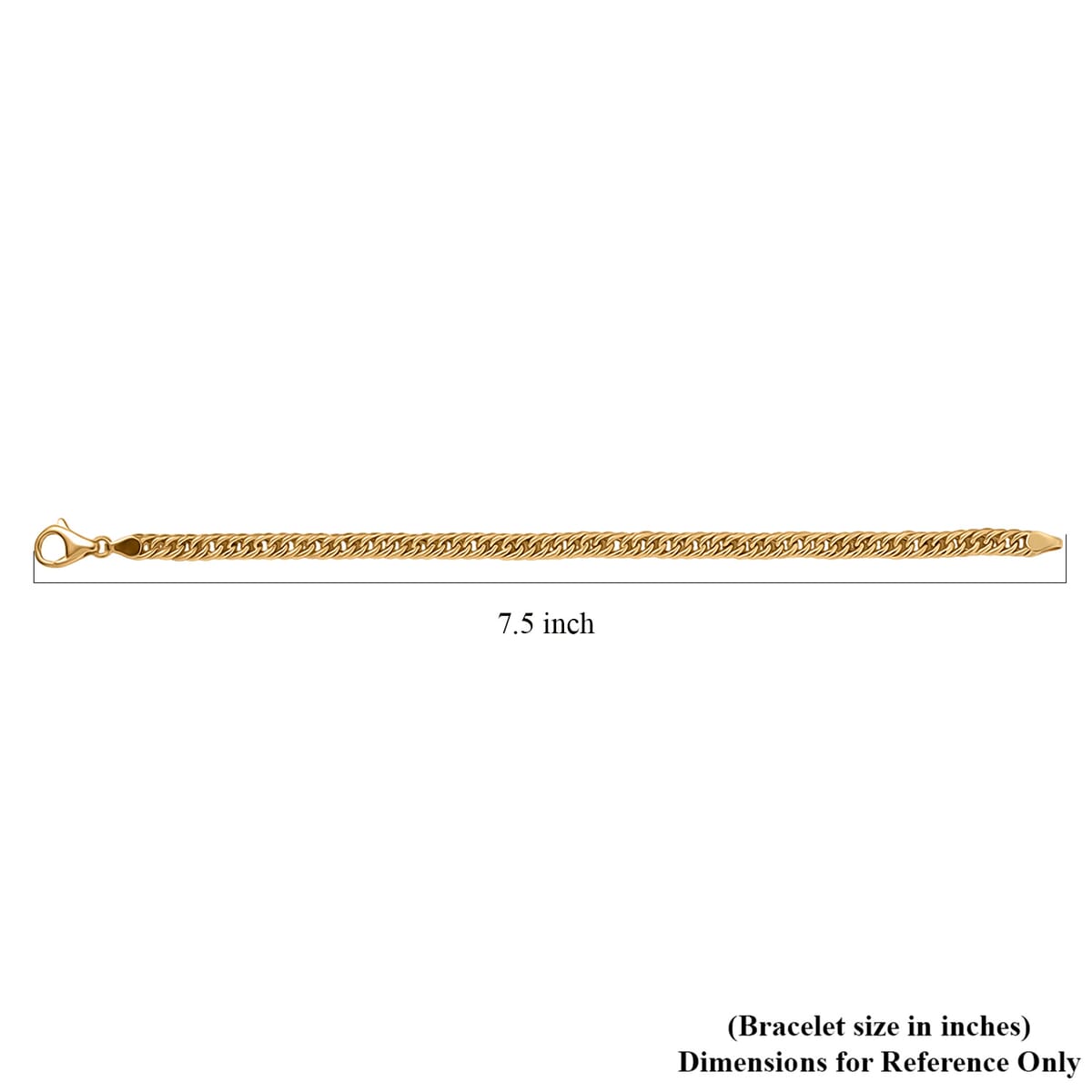 Luxoro 10K Yellow Gold Chain Bracelet (7.25 In) 4.10 Grams image number 4