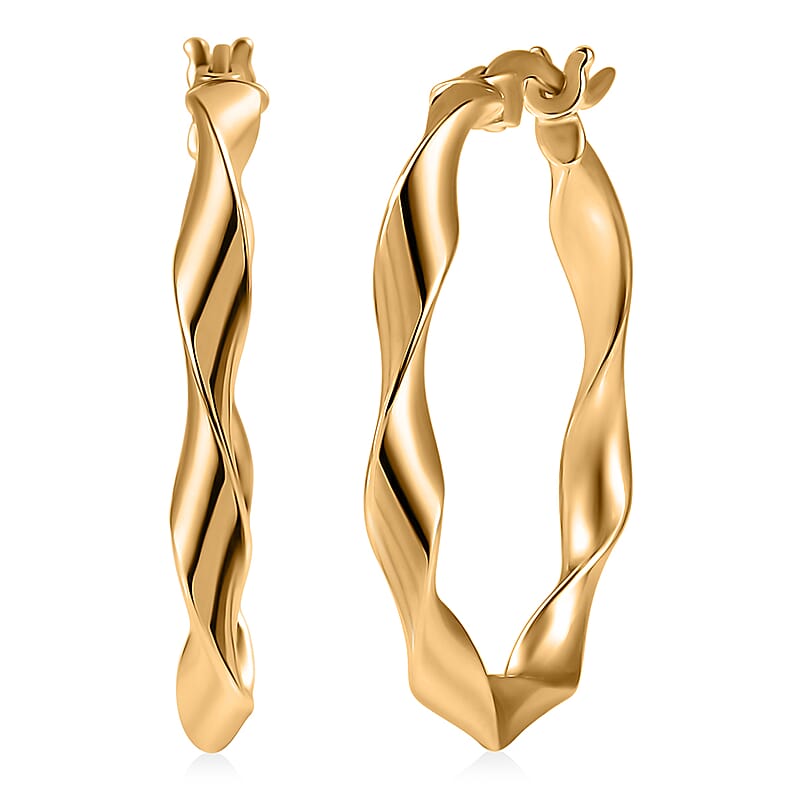 Twisted Ribbon Earrings in 10K Yellow Gold 1.35 Grams