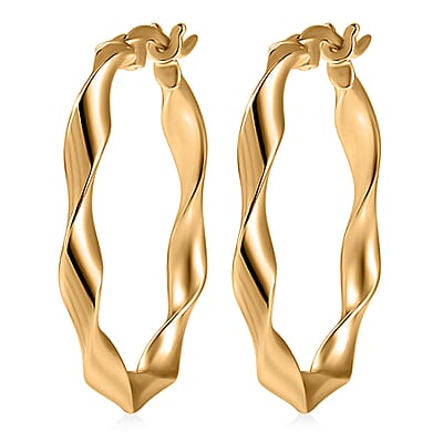 Twisted Ribbon Earrings in 10K Yellow Gold 1.35 Grams