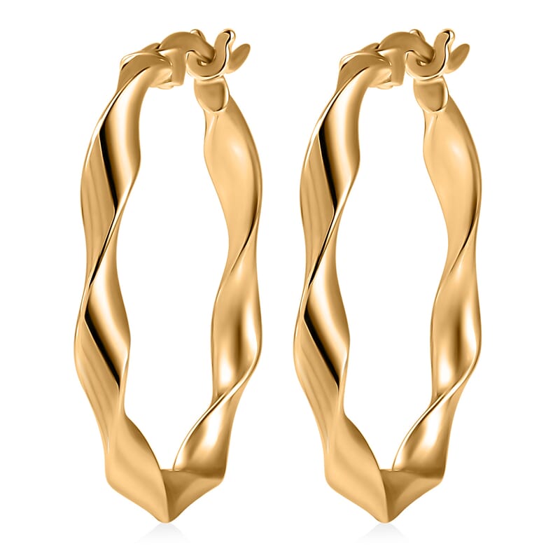 Twisted Ribbon Earrings in 10K Yellow Gold 1.35 Grams