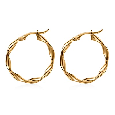 Twisted Ribbon Earrings in 10K Yellow Gold 1.35 Grams