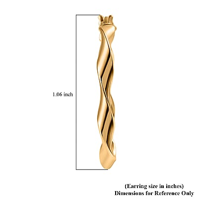 Twisted Ribbon Earrings in 10K Yellow Gold 1.35 Grams