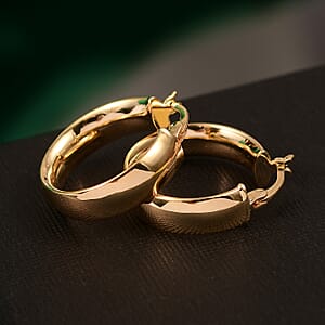 Luxoro 10K Yellow Gold Classic Hoop Earrings 2.38 Grams