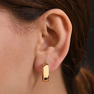 Luxoro 10K Yellow Gold Classic Hoop Earrings 2.38 Grams