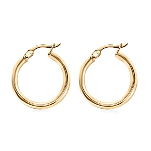 Luxoro 10K Yellow Gold Classic Hoop Earrings 2.38 Grams