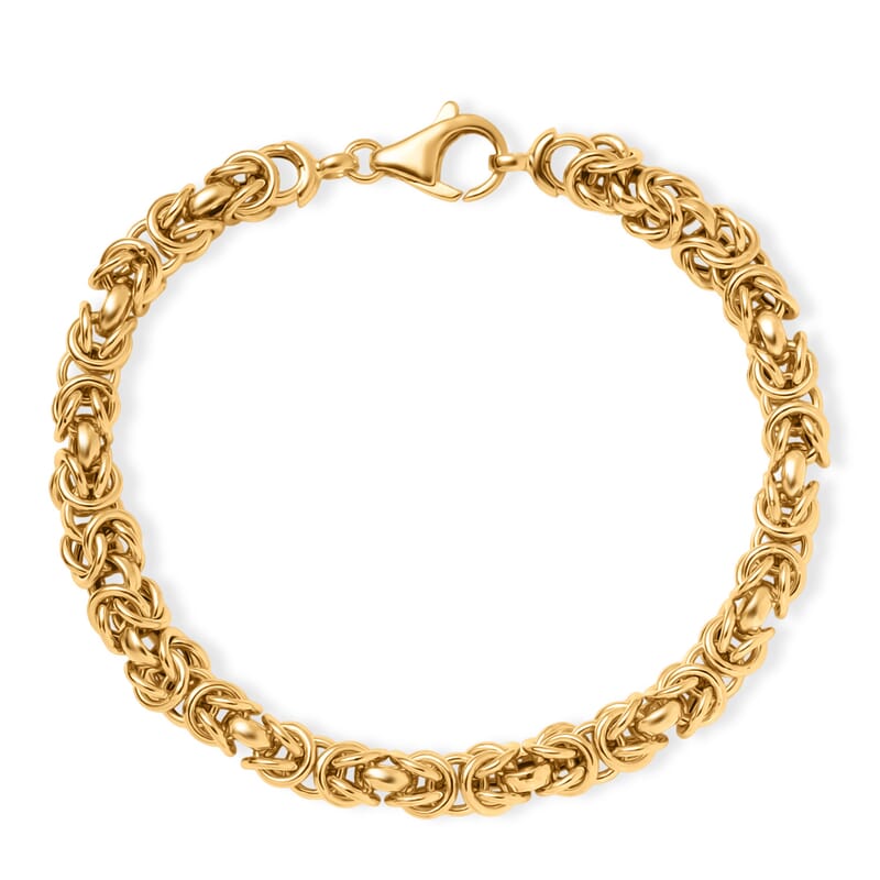 Luxoro Byzantine Chain Bracelet in 10K Yellow Gold (7.25 In) 7.30 Grams
