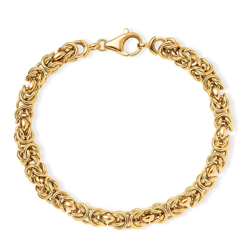 Luxoro Byzantine Chain Bracelet in 10K Yellow Gold (7.25 In) 7.30 Grams