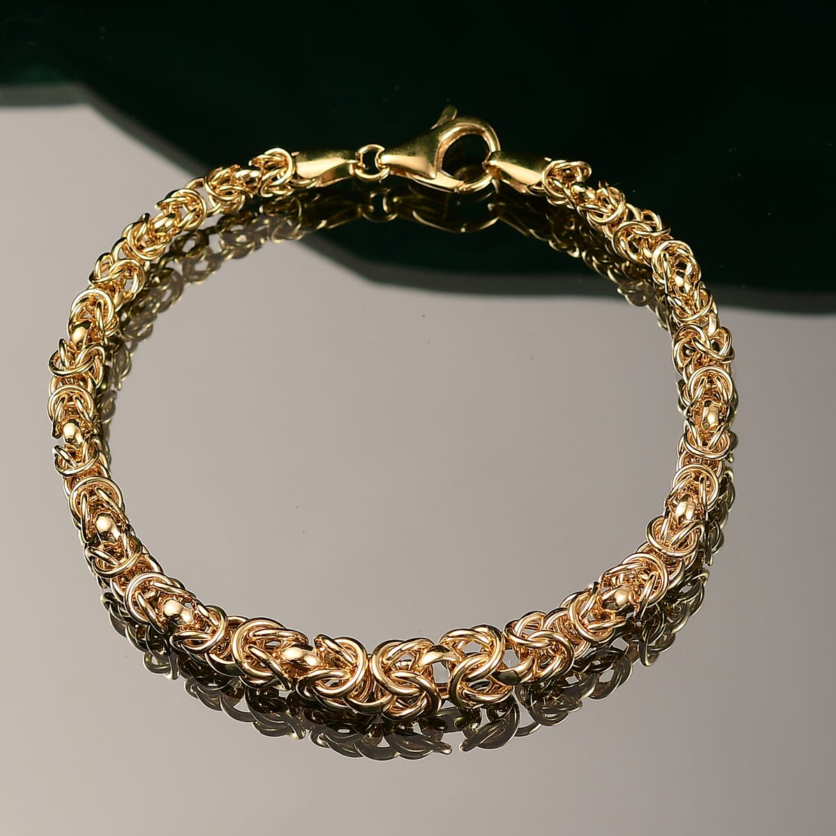 Luxoro 10K Yellow Gold Byzantine Chain Bracelet (7.25 In) 7.24 Grams image number 1