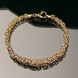 Luxoro 10K Yellow Gold Byzantine Chain Bracelet (7.25 In) 7.24 Grams