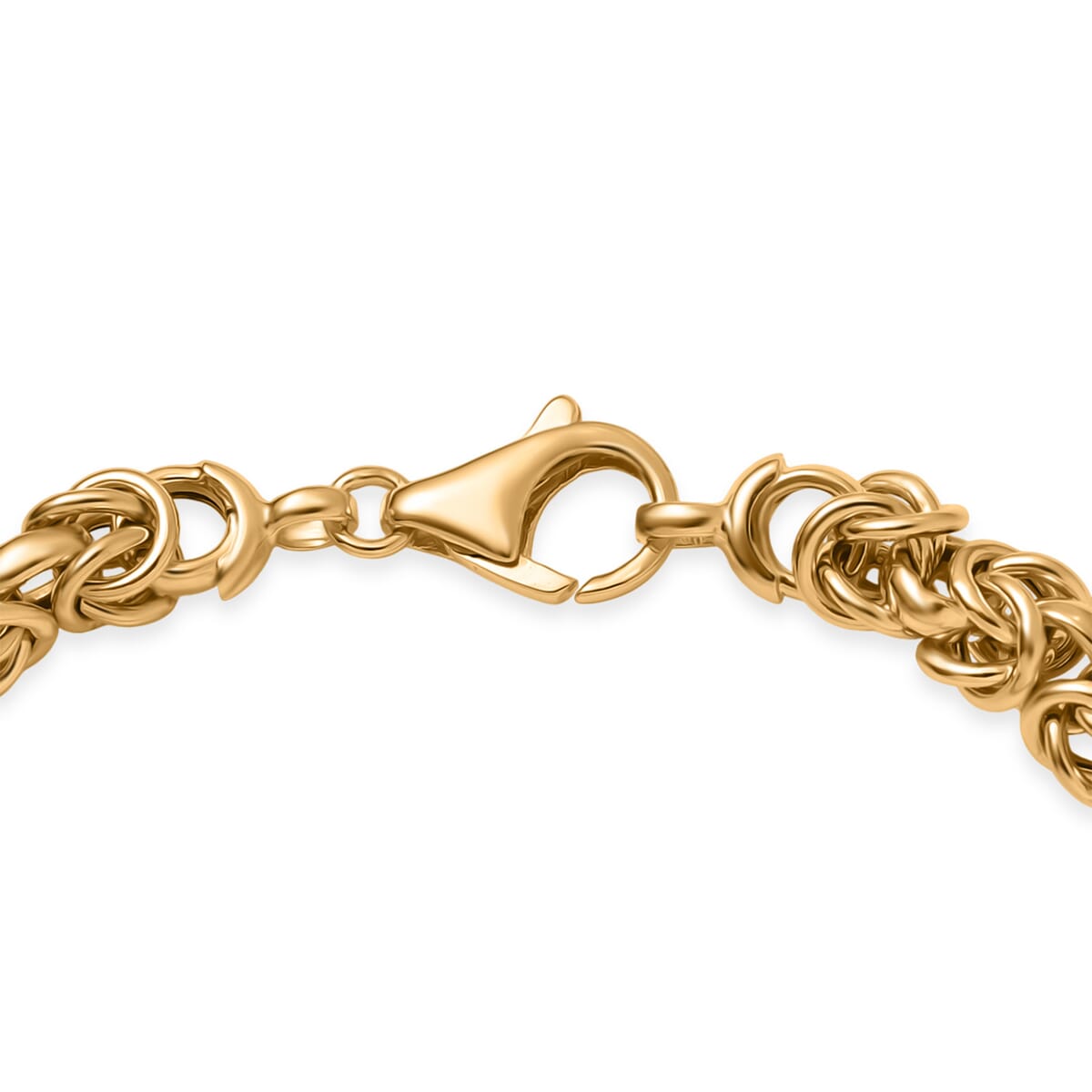 Luxoro 10K Yellow Gold Byzantine Chain Bracelet (7.25 In) 7.24 Grams image number 3