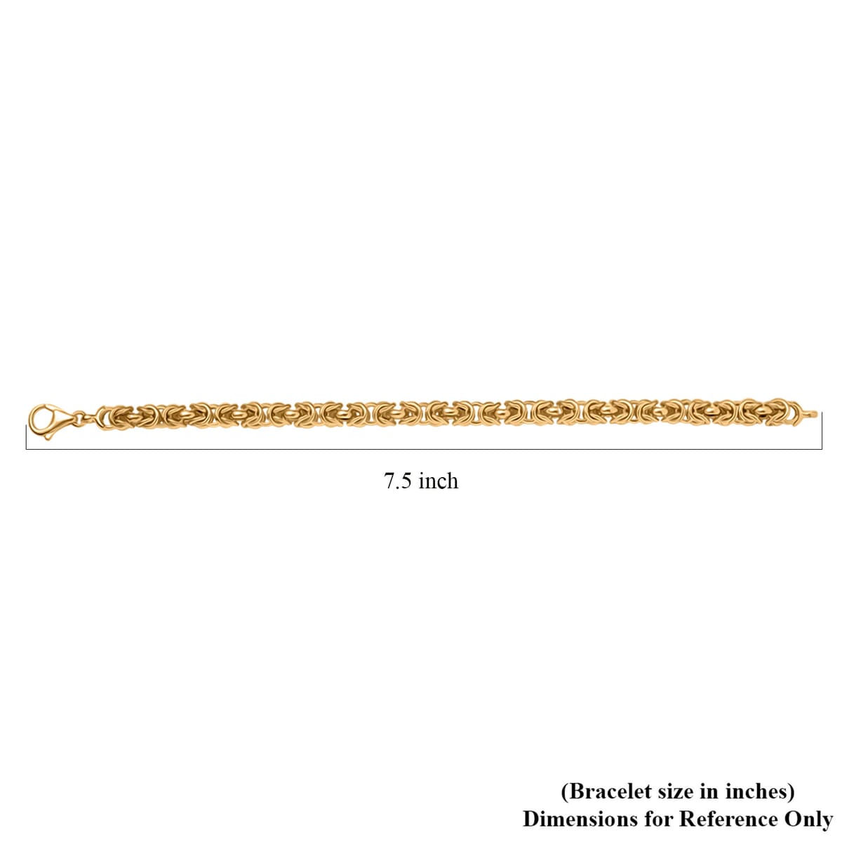 Luxoro 10K Yellow Gold Byzantine Chain Bracelet (7.25 In) 7.24 Grams image number 4