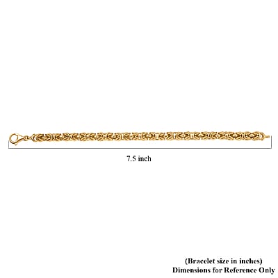 Luxoro Byzantine Chain Bracelet in 10K Yellow Gold (7.25 In) 7.30 Grams