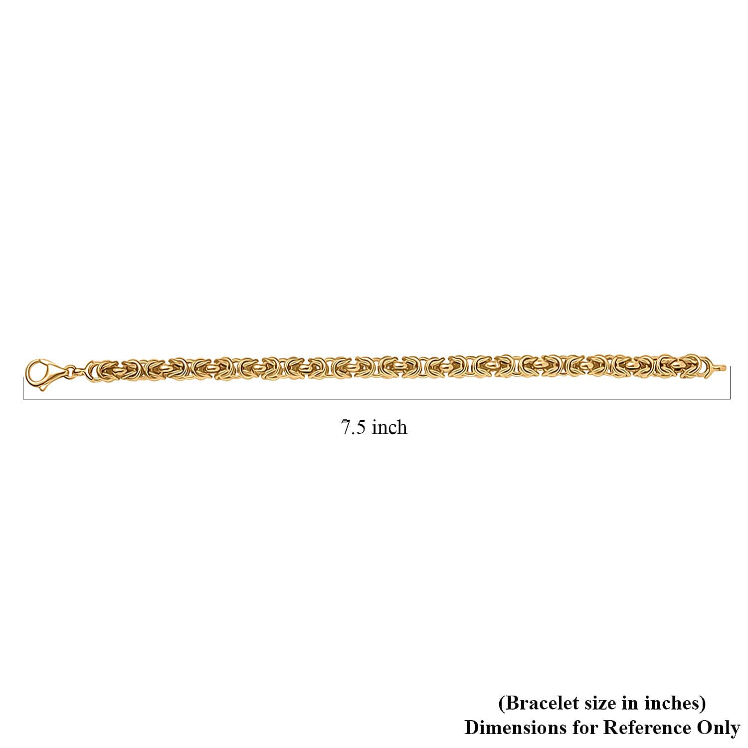 Luxoro 10K Yellow Gold Byzantine Chain Bracelet (7.25 In) 7.24 Grams