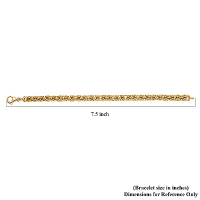 Luxoro Byzantine Chain Bracelet in 10K Yellow Gold (7.25 In) 7.30 Grams