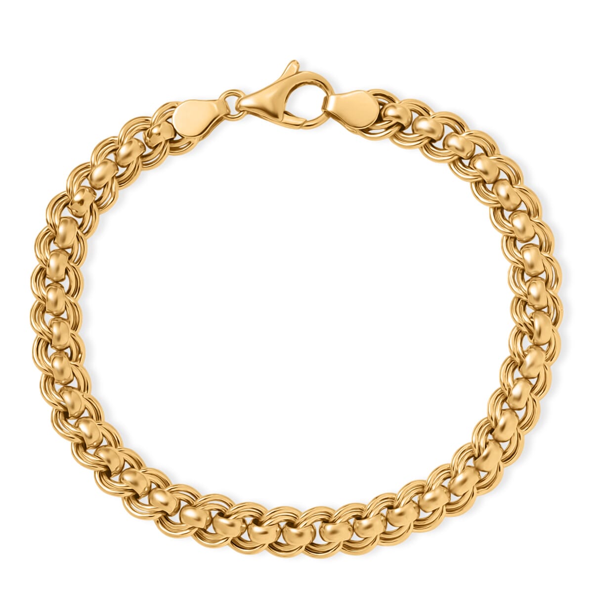 Luxoro 10K Yellow Gold Fancy Link Chain Bracelet (7.25 In) 5.72 Grams image number 0