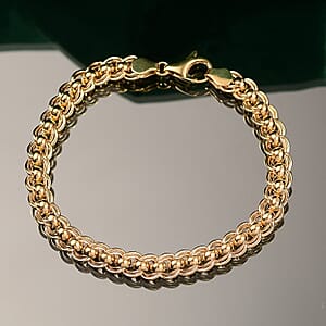 Luxoro Fancy Link Chain Bracelet in 10K Yellow Gold (7.25 In) 5.45 Grams