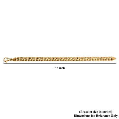 Luxoro Fancy Link Chain Bracelet in 10K Yellow Gold (7.25 In) 5.45 Grams