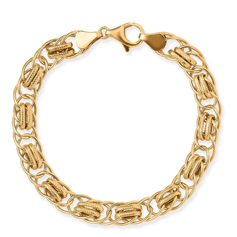 Luxoro Eternal Links Chain Bracelet in 10K Yellow Gold (7.25 In) 4.87 Grams