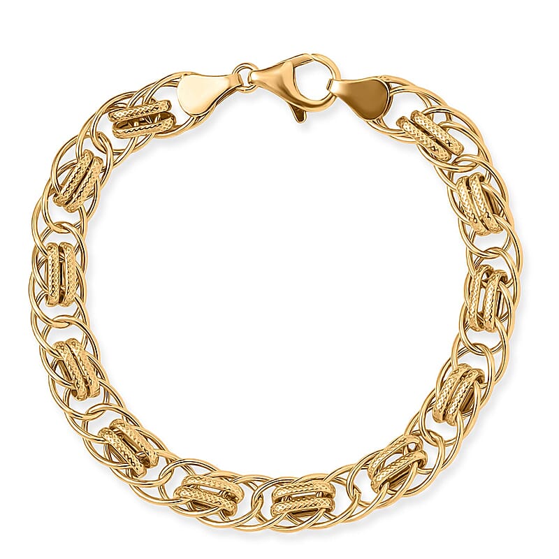 Luxoro Eternal Links Chain Bracelet in 10K Yellow Gold (7.25 In) 4.87 Grams