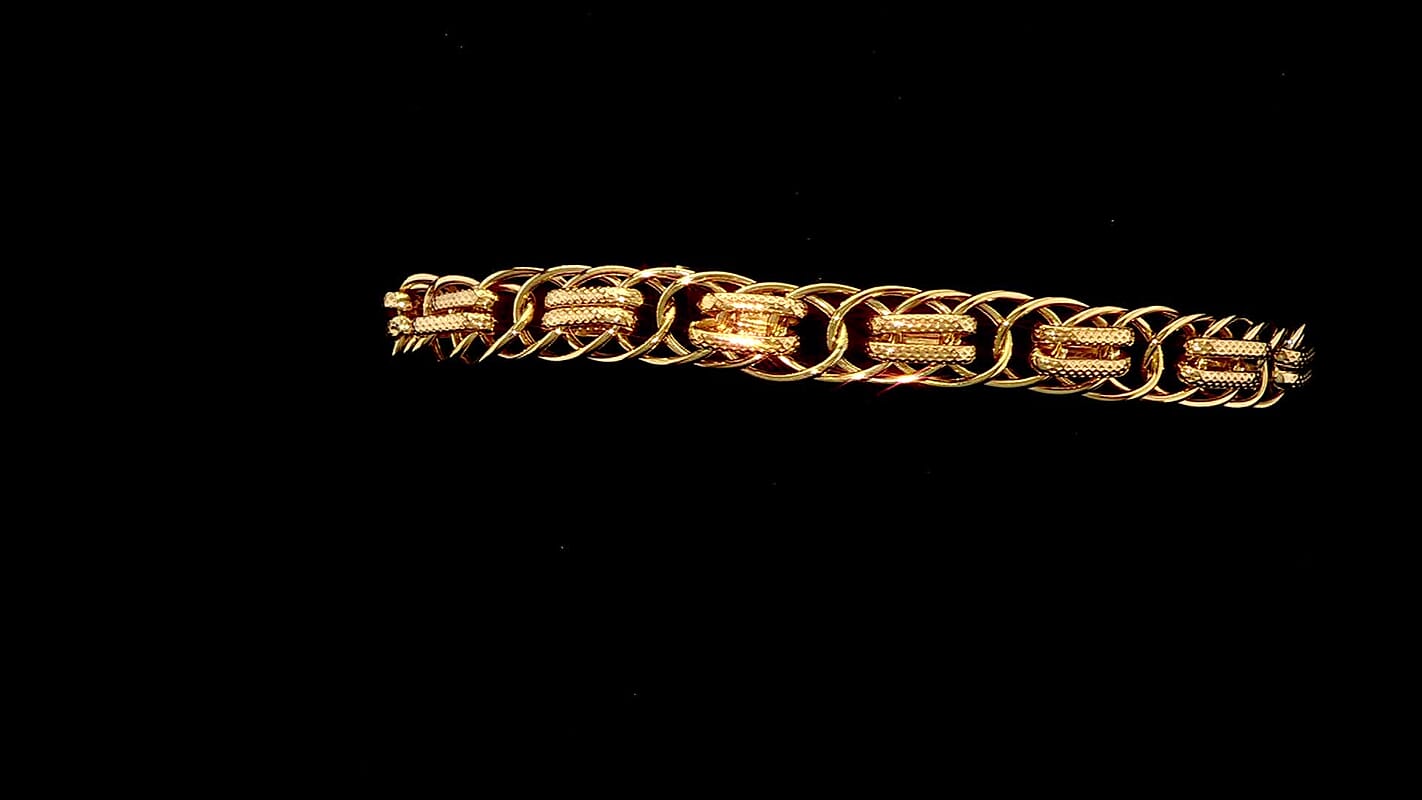 Luxoro Eternal Links Chain Bracelet in 10K Yellow Gold (7.25 In) 4.87 Grams