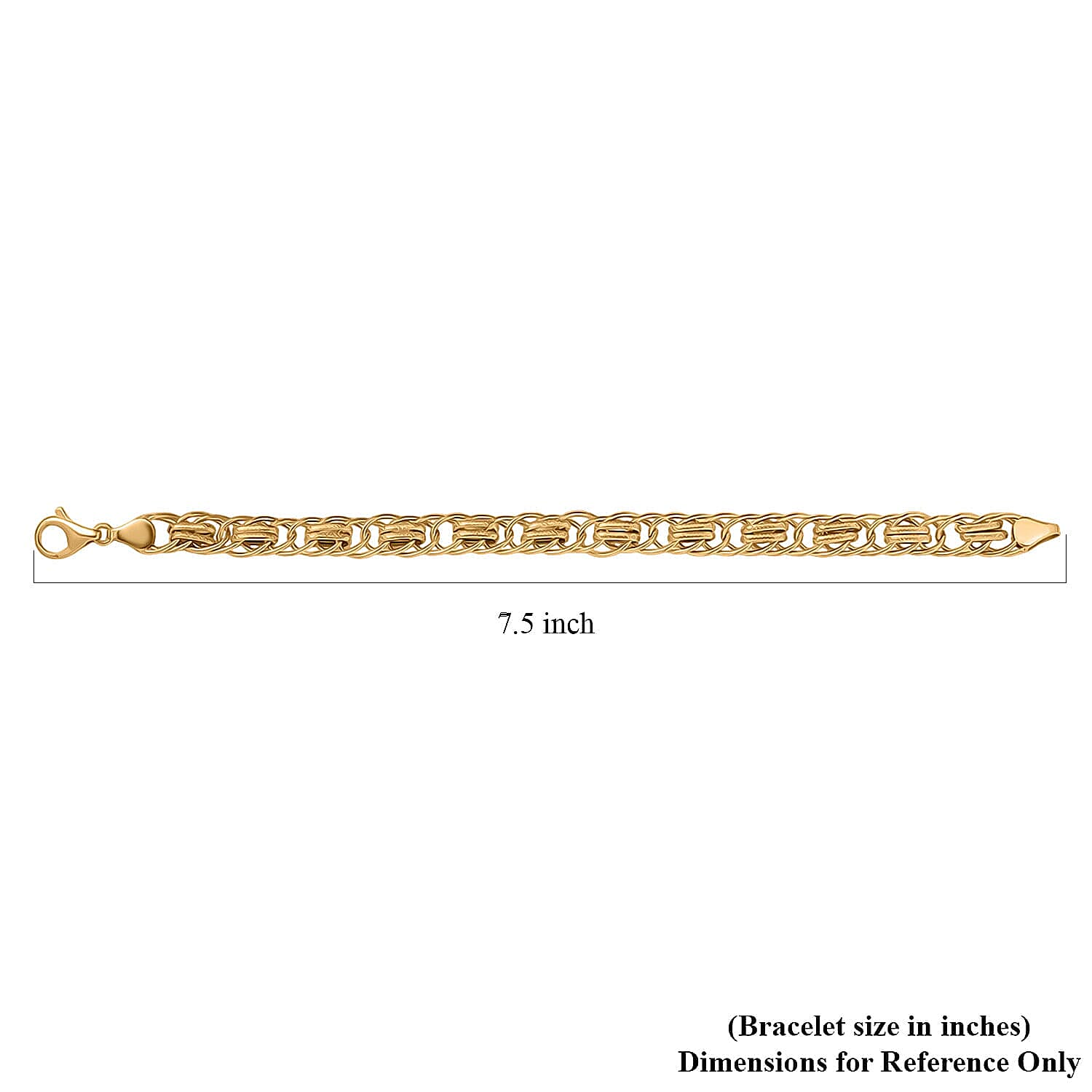 Luxoro Eternal Links Chain Bracelet in 10K Yellow Gold (7.25 In) 4.87 Grams