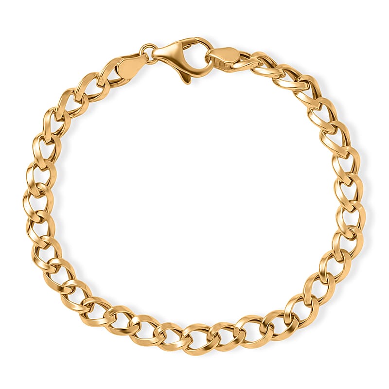 Luxoro Interlink Chain Bracelet in 10K Yellow Gold (7.25 In) 3.76 Grams