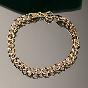 Luxoro Interlink Chain Bracelet in 10K Yellow Gold (7.25 In) 3.76 Grams