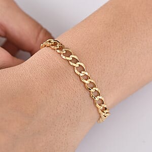 Luxoro Interlink Chain Bracelet in 10K Yellow Gold (7.25 In) 3.76 Grams