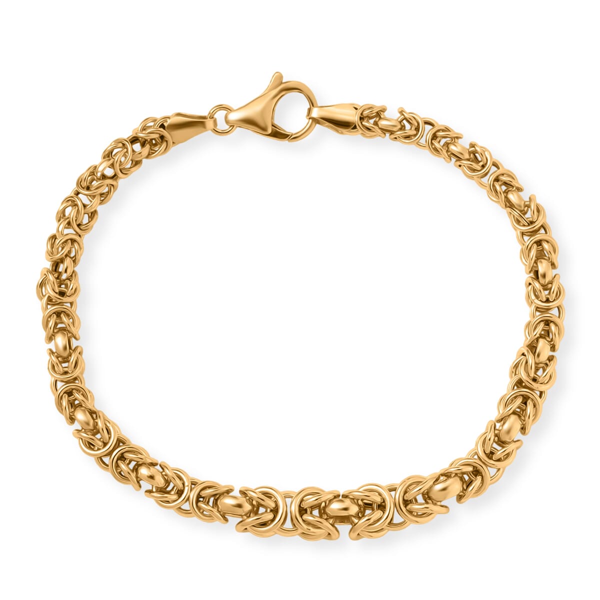 Luxoro 10K Yellow Gold Graduation Byzantine Legacy Chain Bracelet (7.25 In) 5.56 Grams image number 0