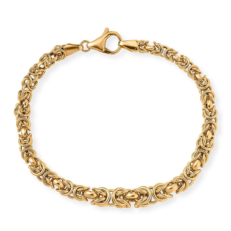 10K Yellow Gold Graduated Byzantine Legacy Chain Bracelet (7.25 In) 5.56 Grams