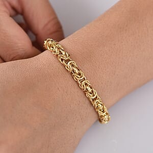 10K Yellow Gold Graduated Byzantine Legacy Chain Bracelet (7.25 In) 5.56 Grams