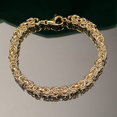 10K Yellow Gold Graduated Byzantine Legacy Chain Bracelet (7.25 In) 5.56 Grams