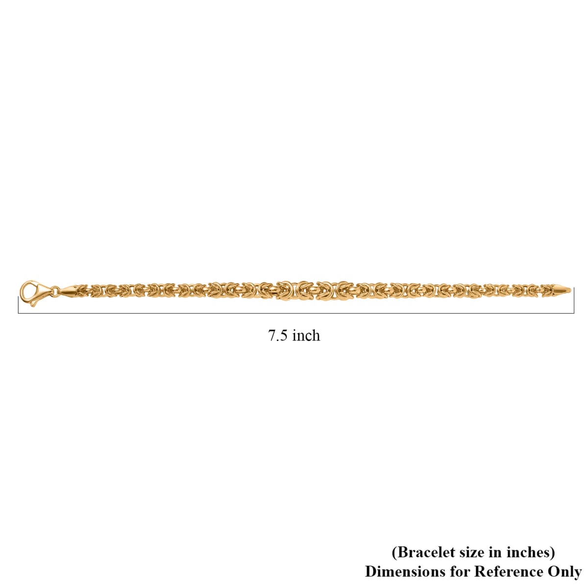 Luxoro 10K Yellow Gold Graduation Byzantine Legacy Chain Bracelet (7.25 In) 5.56 Grams image number 4