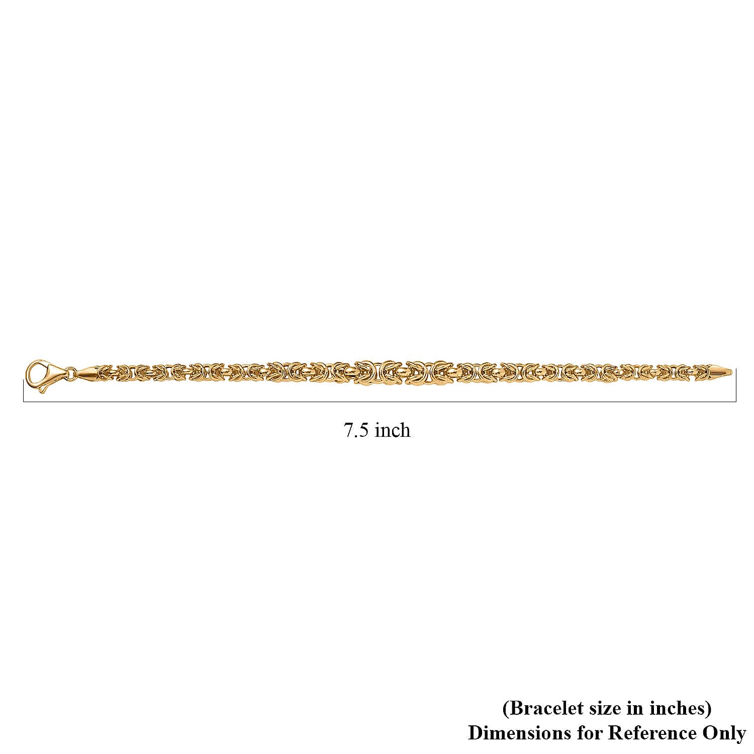 10K Yellow Gold Graduated Byzantine Legacy Chain Bracelet (7.25 In) 5.56 Grams