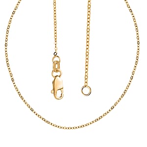 10K Yellow Gold Rolo Brill Linked in Love Chain Necklace 18 Inches 1.26 Grams