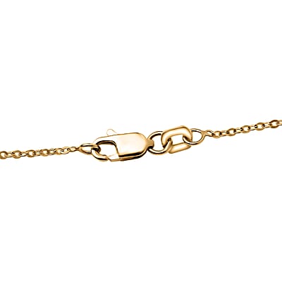 10K Yellow Gold Rolo Brill Linked in Love Chain Necklace 18 Inches 1.26 Grams