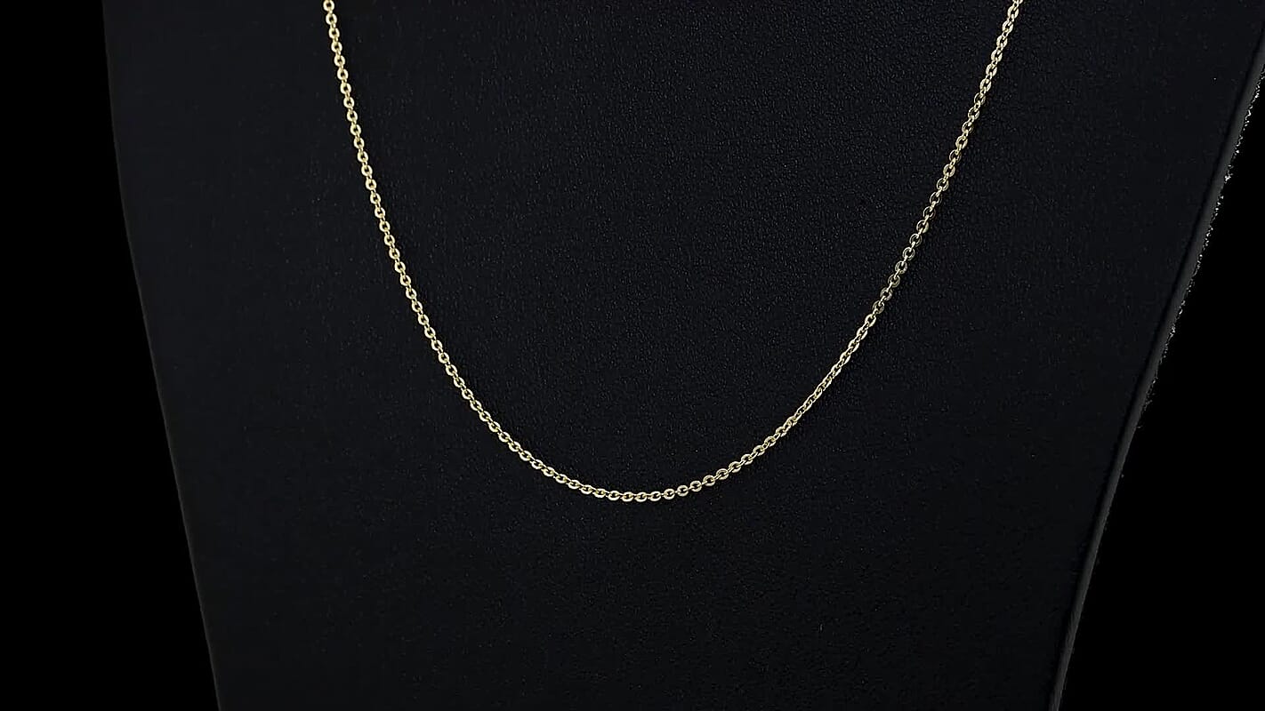 Cable Link Chain Necklace in 10K Yellow Gold 1.82 Grams 18 Inches