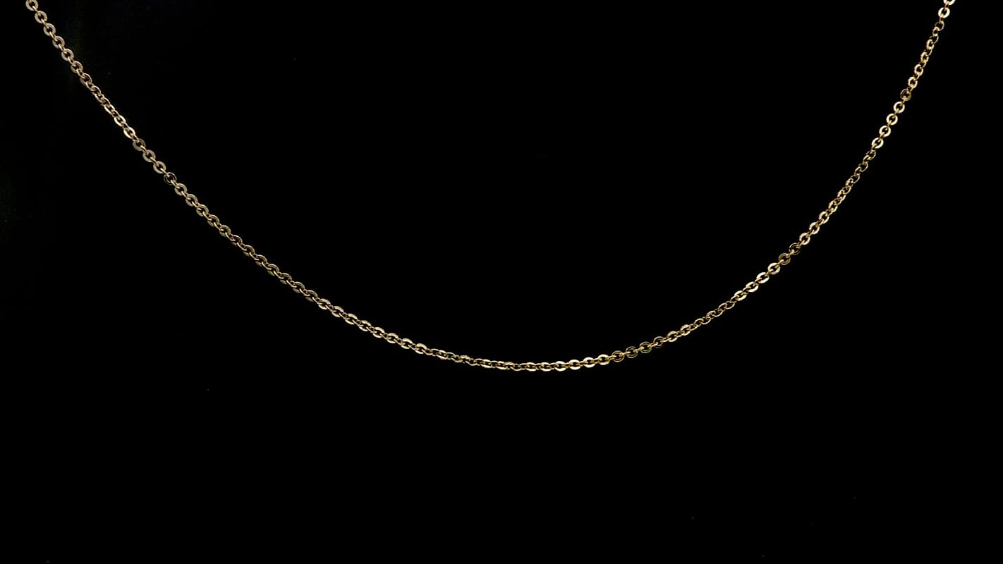 Cable Link Chain Necklace in 10K Yellow Gold 1.82 Grams 18 Inches