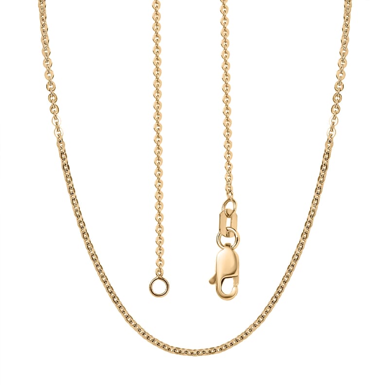 Cable Link Chain Necklace in 10K Yellow Gold 1.82 Grams 18 Inches