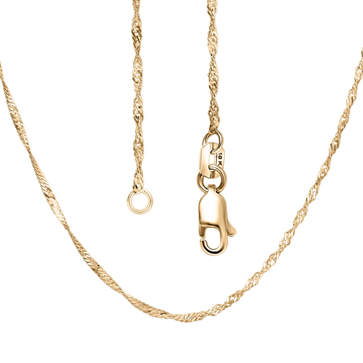 10K Yellow Gold Chain Necklace 18 Inches 1.21 Grams image number 4
