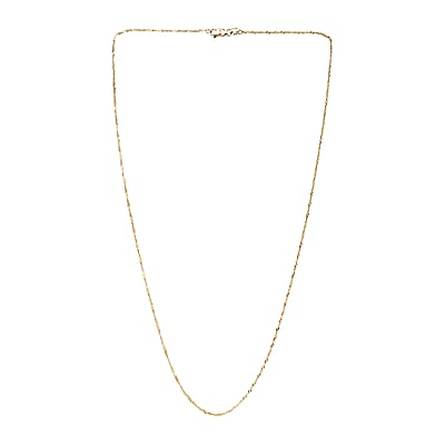 Singapore Link Spiraling Twisting Chain Necklace in 10K Yellow Gold 1.21 Grams 18 Inches