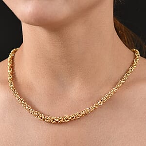 Luxoro 10K Yellow Gold Graduated Byzantine Legacy Chain Necklace 20 Inches 11.66 Grams
