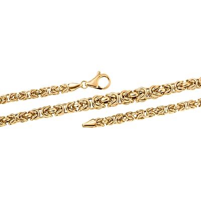 Luxoro 10K Yellow Gold Graduated Byzantine Legacy Chain Necklace 20 Inches 11.66 Grams