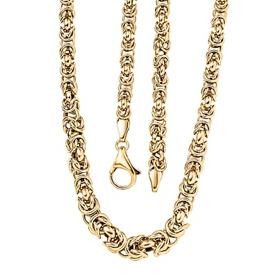 Luxoro 10K Yellow Gold Graduated Byzantine Legacy Chain Necklace 20 Inches 11.66 Grams